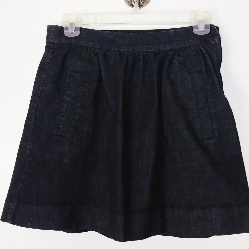 J Crew dark blue denim skirt size 2